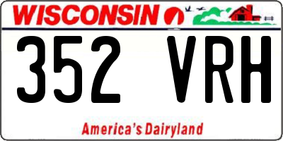 WI license plate 352VRH