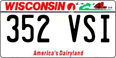 WI license plate 352VSI