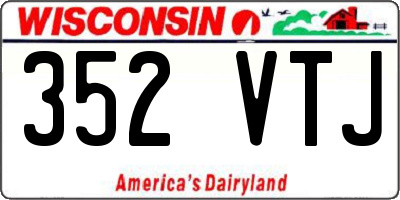 WI license plate 352VTJ