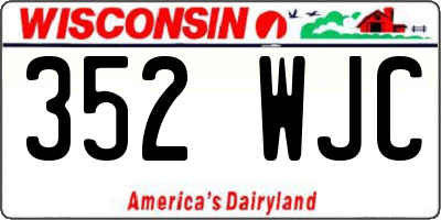 WI license plate 352WJC