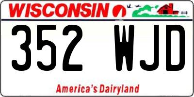 WI license plate 352WJD