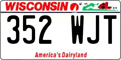 WI license plate 352WJT