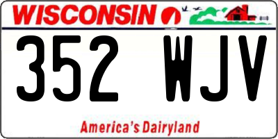 WI license plate 352WJV