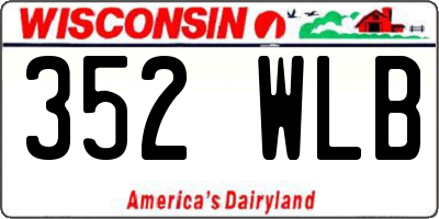 WI license plate 352WLB
