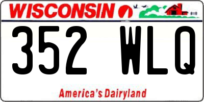 WI license plate 352WLQ