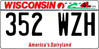 WI license plate 352WZH