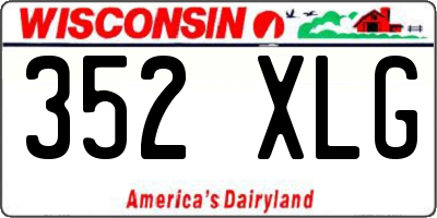 WI license plate 352XLG