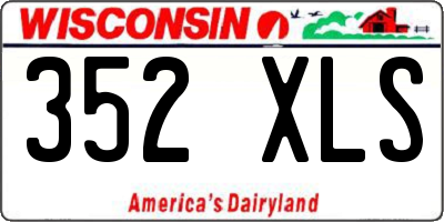 WI license plate 352XLS