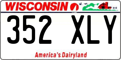 WI license plate 352XLY