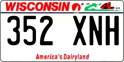WI license plate 352XNH