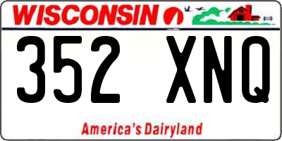 WI license plate 352XNQ