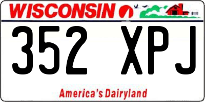 WI license plate 352XPJ