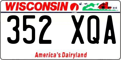 WI license plate 352XQA