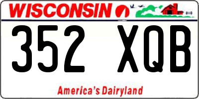 WI license plate 352XQB