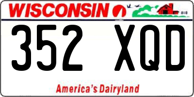 WI license plate 352XQD