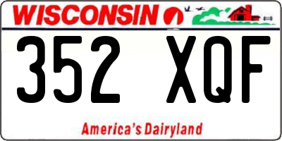 WI license plate 352XQF