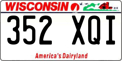WI license plate 352XQI