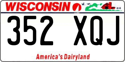 WI license plate 352XQJ