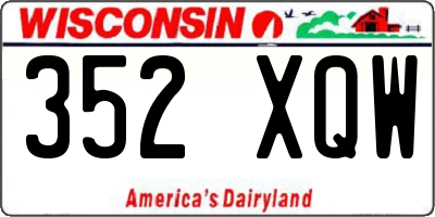WI license plate 352XQW