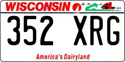 WI license plate 352XRG