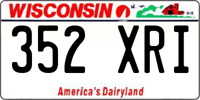 WI license plate 352XRI