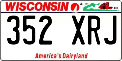 WI license plate 352XRJ