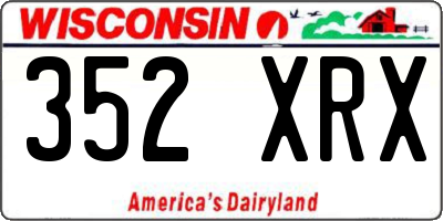 WI license plate 352XRX