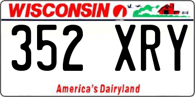 WI license plate 352XRY