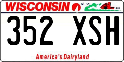 WI license plate 352XSH