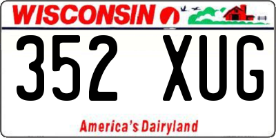 WI license plate 352XUG