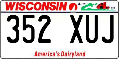 WI license plate 352XUJ