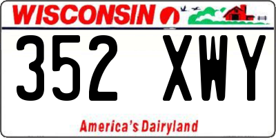 WI license plate 352XWY