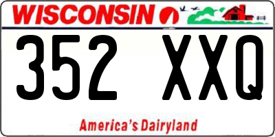 WI license plate 352XXQ