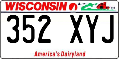 WI license plate 352XYJ