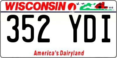 WI license plate 352YDI