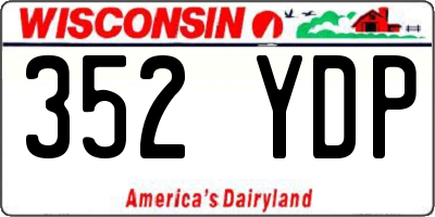 WI license plate 352YDP