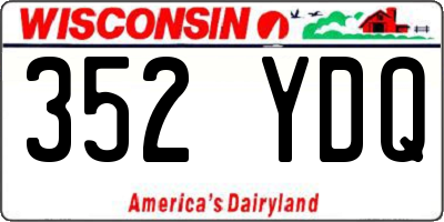 WI license plate 352YDQ