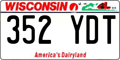 WI license plate 352YDT