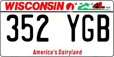 WI license plate 352YGB