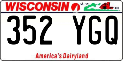 WI license plate 352YGQ