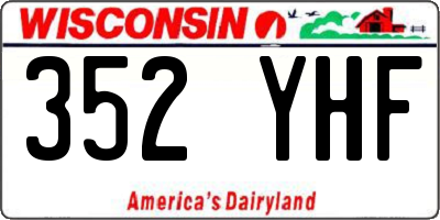 WI license plate 352YHF