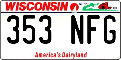 WI license plate 353NFG