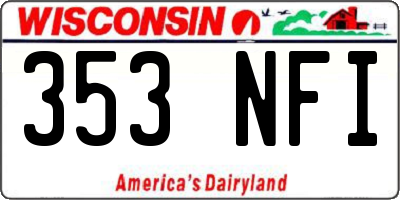 WI license plate 353NFI