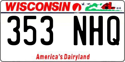 WI license plate 353NHQ