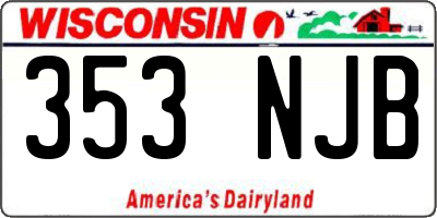 WI license plate 353NJB