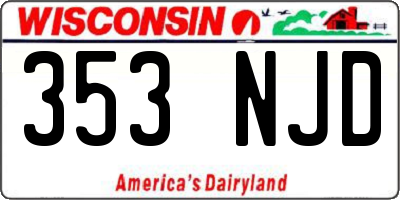WI license plate 353NJD