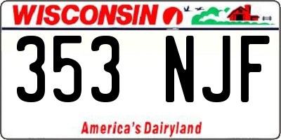 WI license plate 353NJF