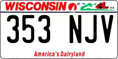 WI license plate 353NJV
