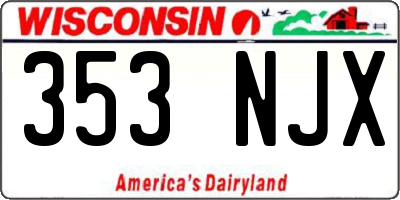 WI license plate 353NJX