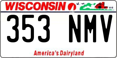 WI license plate 353NMV